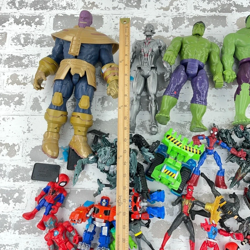 Super Hero Action Figure Lot Bundle Transformers Batman Hulk Marvel Reseller